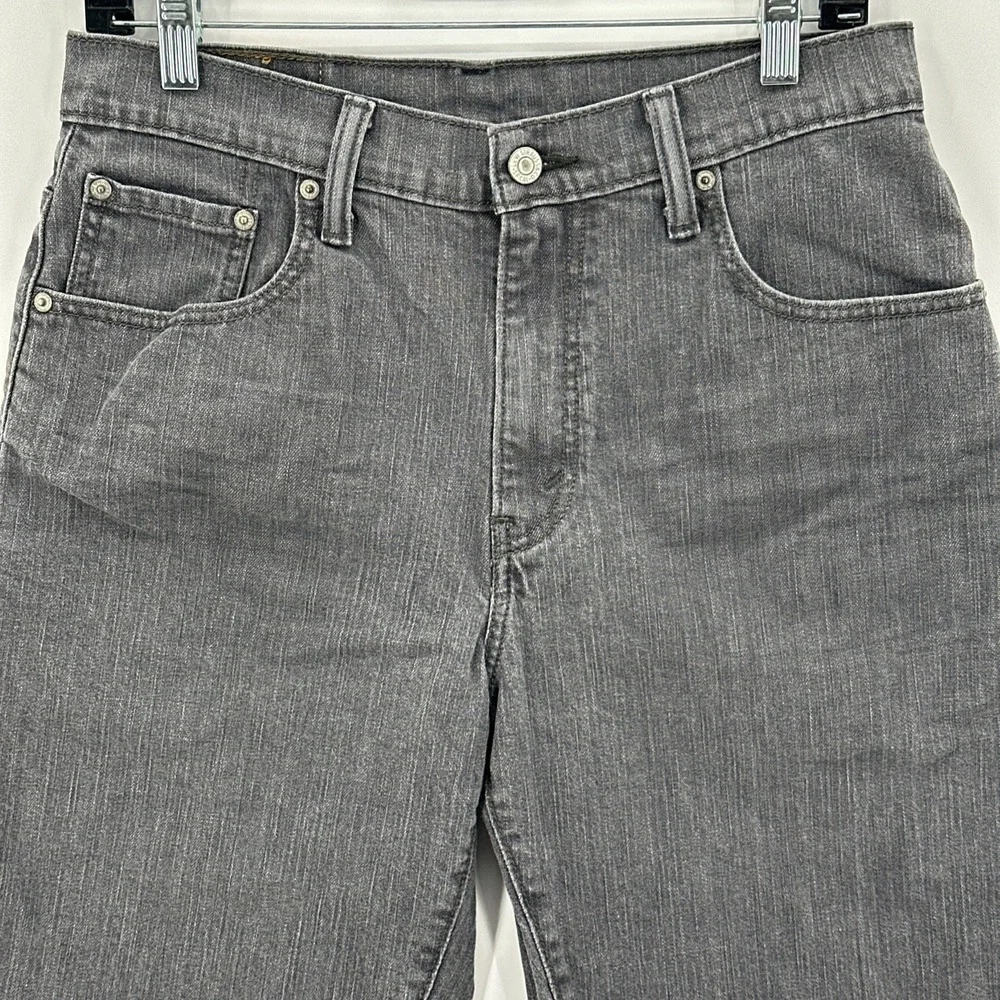 Levi's 569 Shorts Jorts Mens 30x11 Black Gray Denim Loose Relaxed Fit Dark Fade